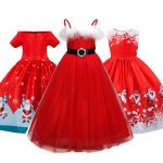 Red Christmas Dress For Girls_0